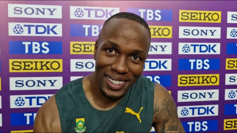 Akani Simbine Anchors WORLD LEAD 4x100M 2025 World Athletics Relays, Video Screenshot, tags: gold bei den relays - Youtube