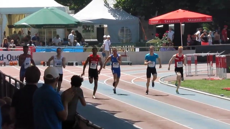 Mannheim Bauhaus Junioren Gala 2019 Mens U20 200m Zeitlauf 2., Video Screenshot, tags: 29 und -athleten - Youtube